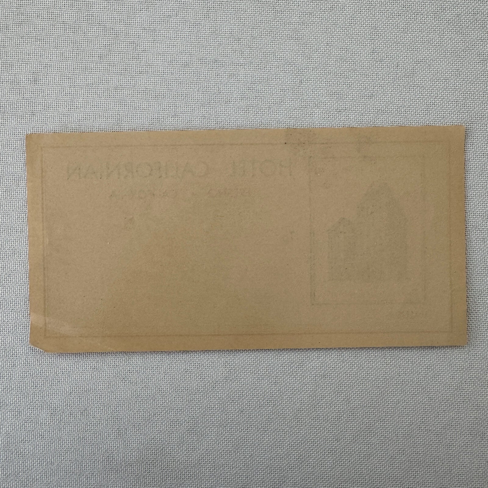 Vintage Hotel Travel Luggage Label Hotel Californian Fresno California CA