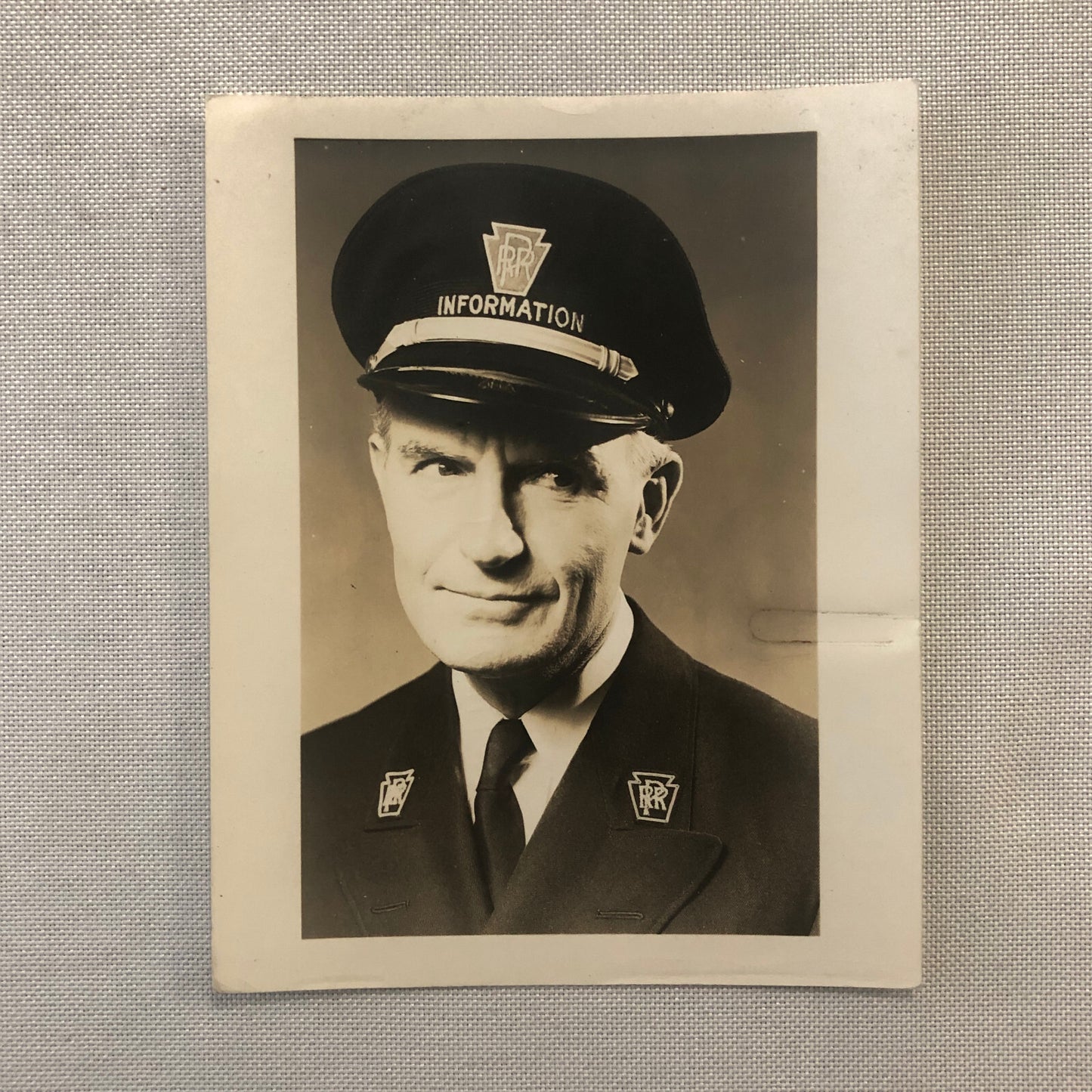 PRR Pennsylvania Railroad Employee Portrait Photo Photograph Train Rail Railway