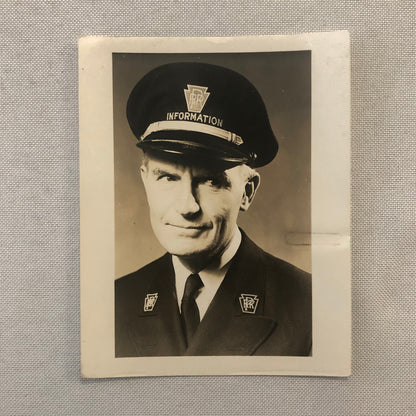 PRR Pennsylvania Railroad Employee Portrait Photo Photograph Train Rail Railway
