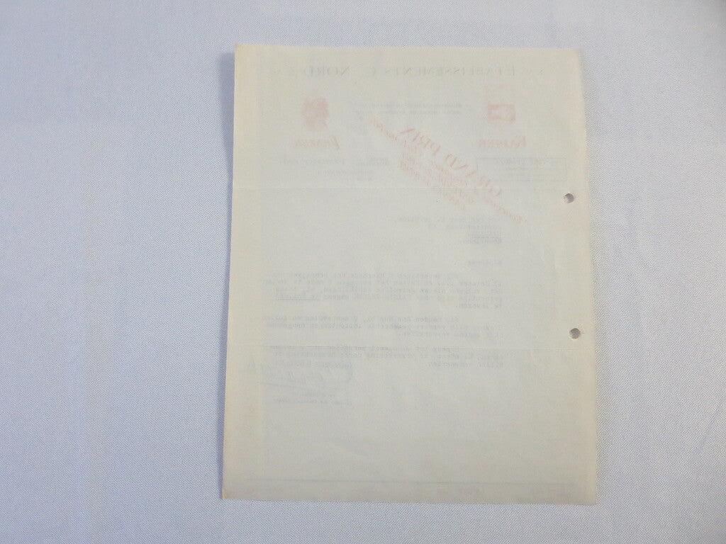 1947 Kaiser Frazer Belgian Distributor Dealer Letter Letterhead Document 