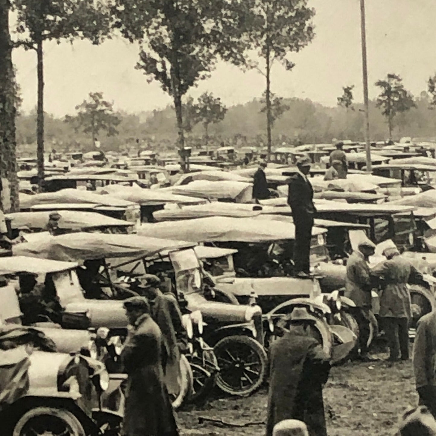 Antique Press Photo Photograph Meurisse Cars and Racing Spectators Paris Nice 
