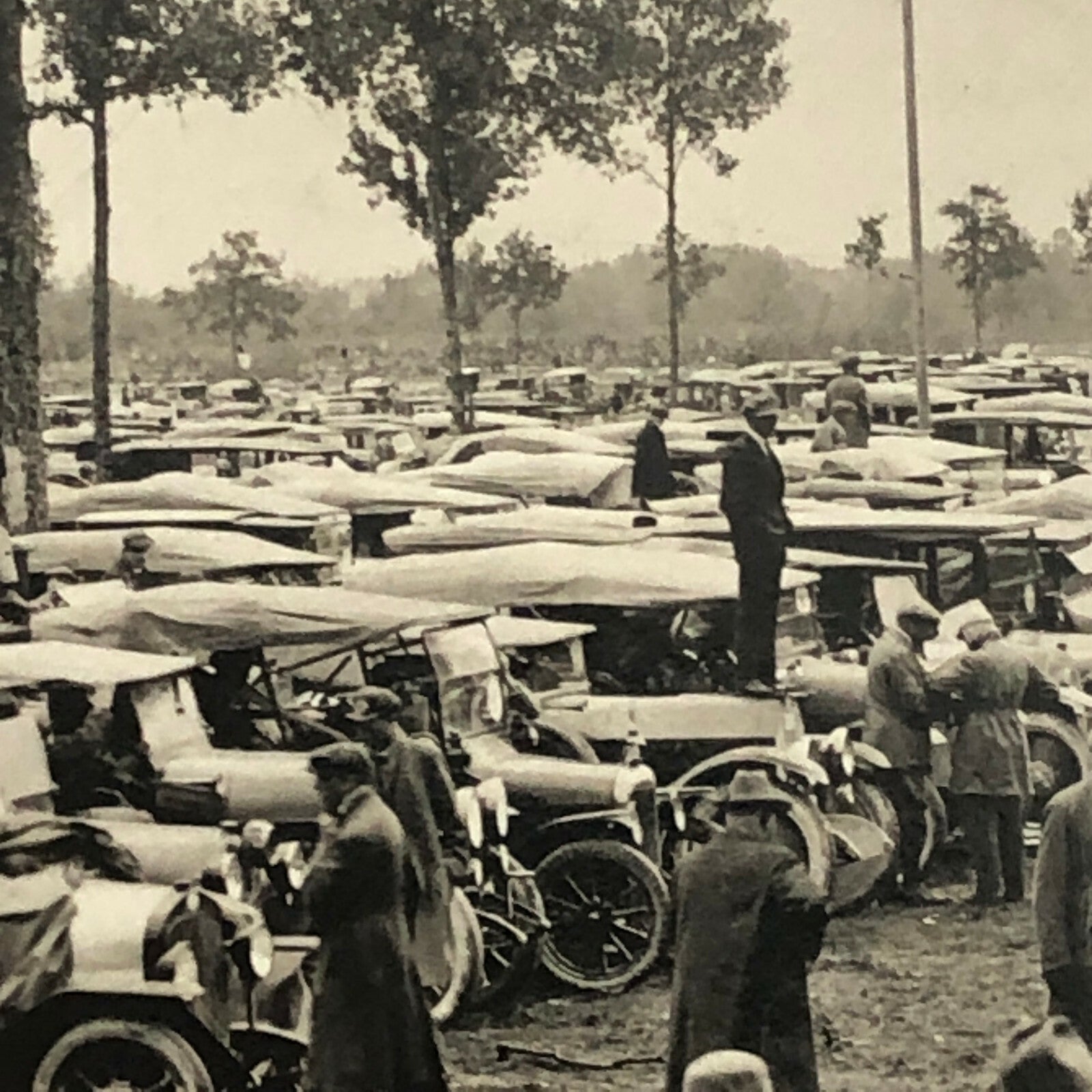 Antique Press Photo Photograph Meurisse Cars and Racing Spectators Paris Nice 