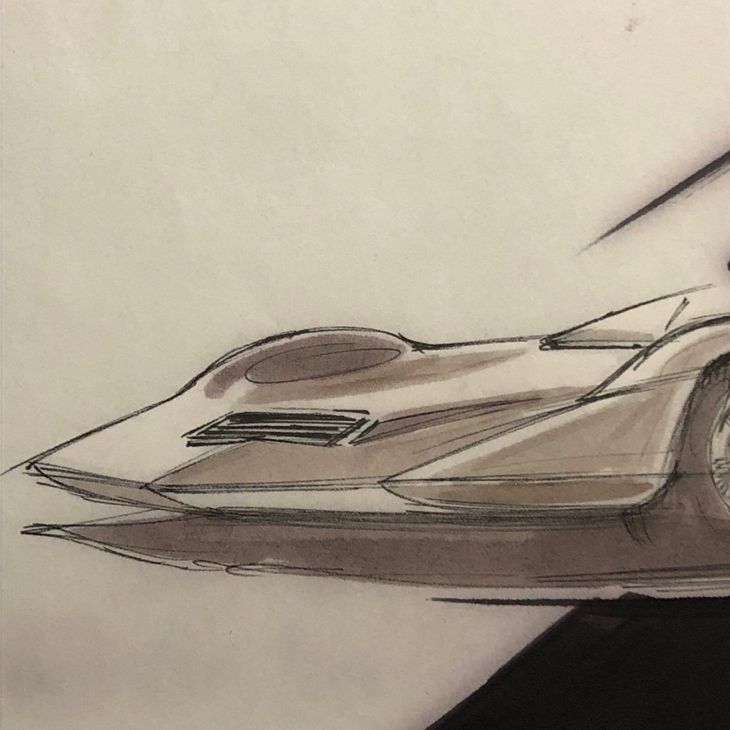 Styling Concept Automobile Illustration Art Drawing Sketch Vintage 1967 NOTTRODT