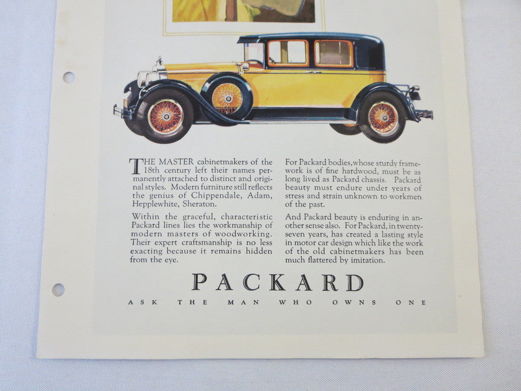 1927 1928 ? Packard Sedan Original Dealer Only Ad Proof - Vintage Advertising 