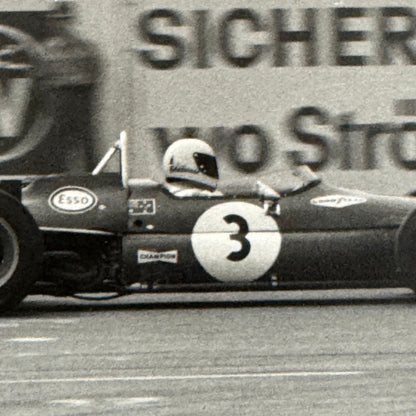 Vintage Racing Photo Jack Brabham Motorsport Photograph Print Autocar