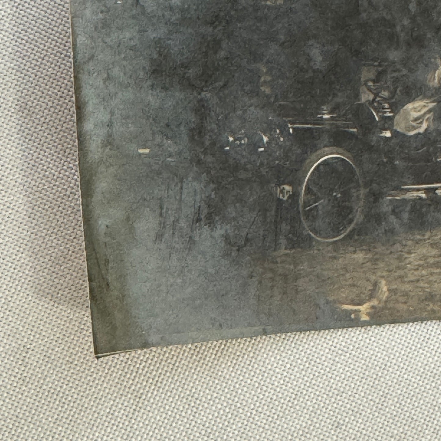 Vintage Photograph Photo Print Woman with Early Antique Car Automobile