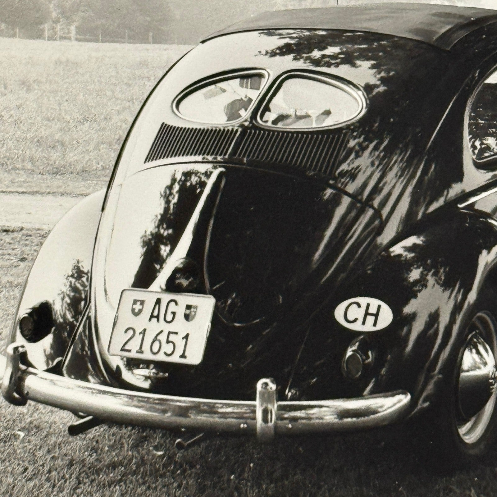 Vintage Volkswagen Beetle Coupe Car Photo Photograph Print