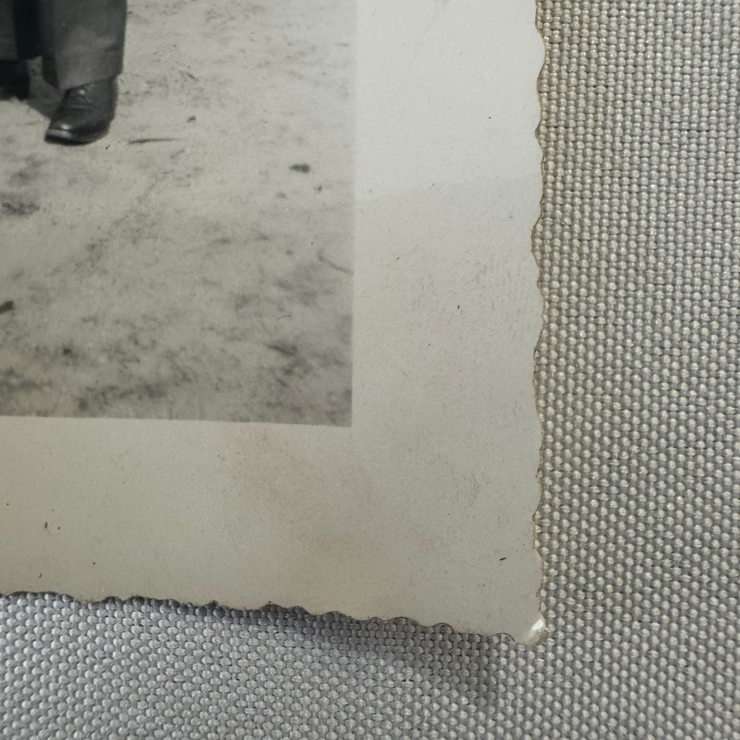 Vintage Photo Photograph Print Snapshot Man in Uniform with Early Automobile