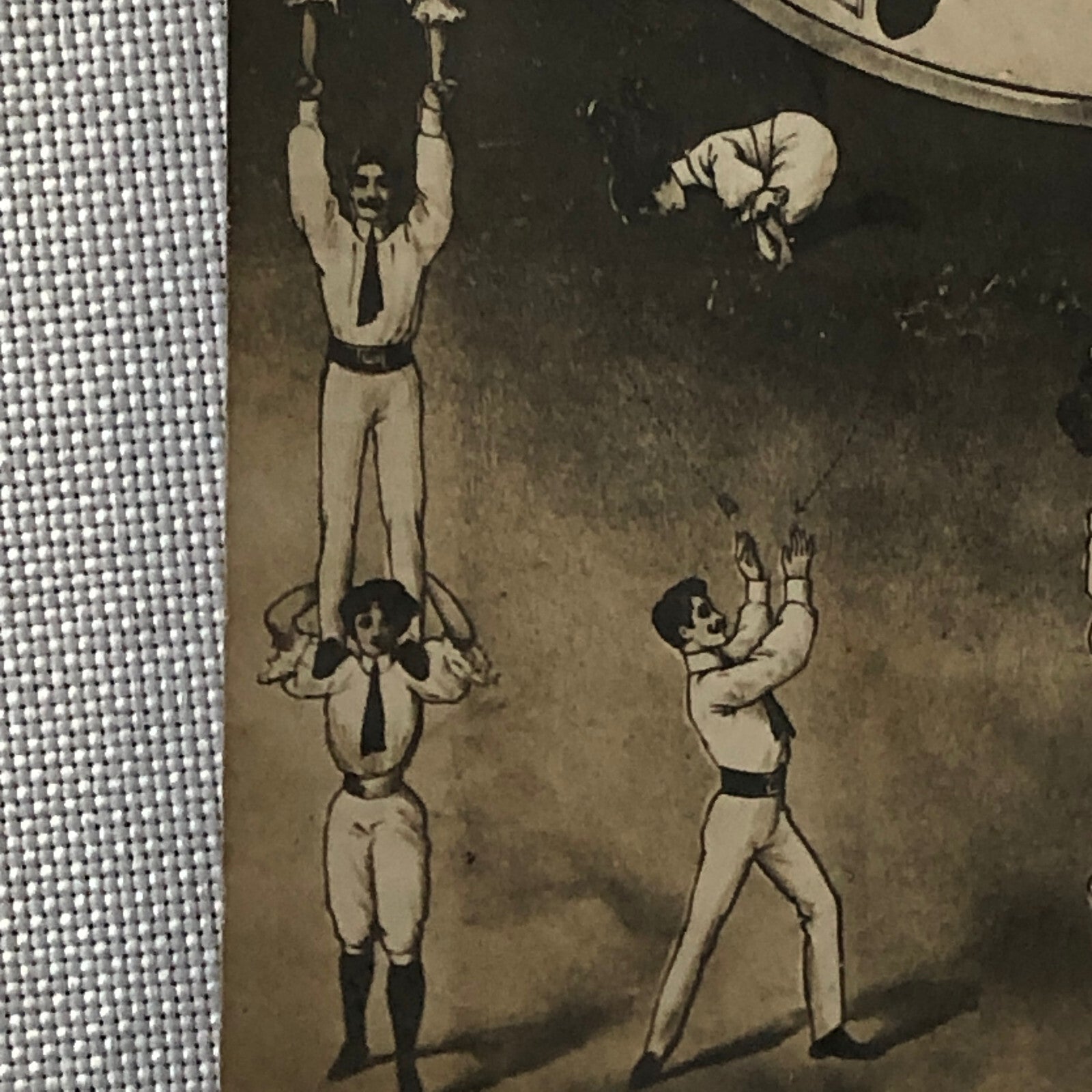 Circus Performer Postcard Post Card Acrobat Act Famille Craft