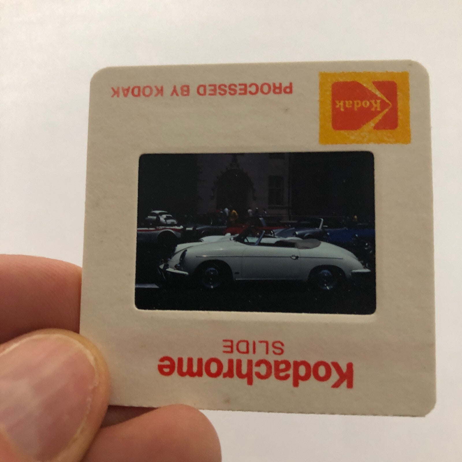 Porsche 356 Convertible Cabriolet Car 35mm Photo Slide Vintage 1981