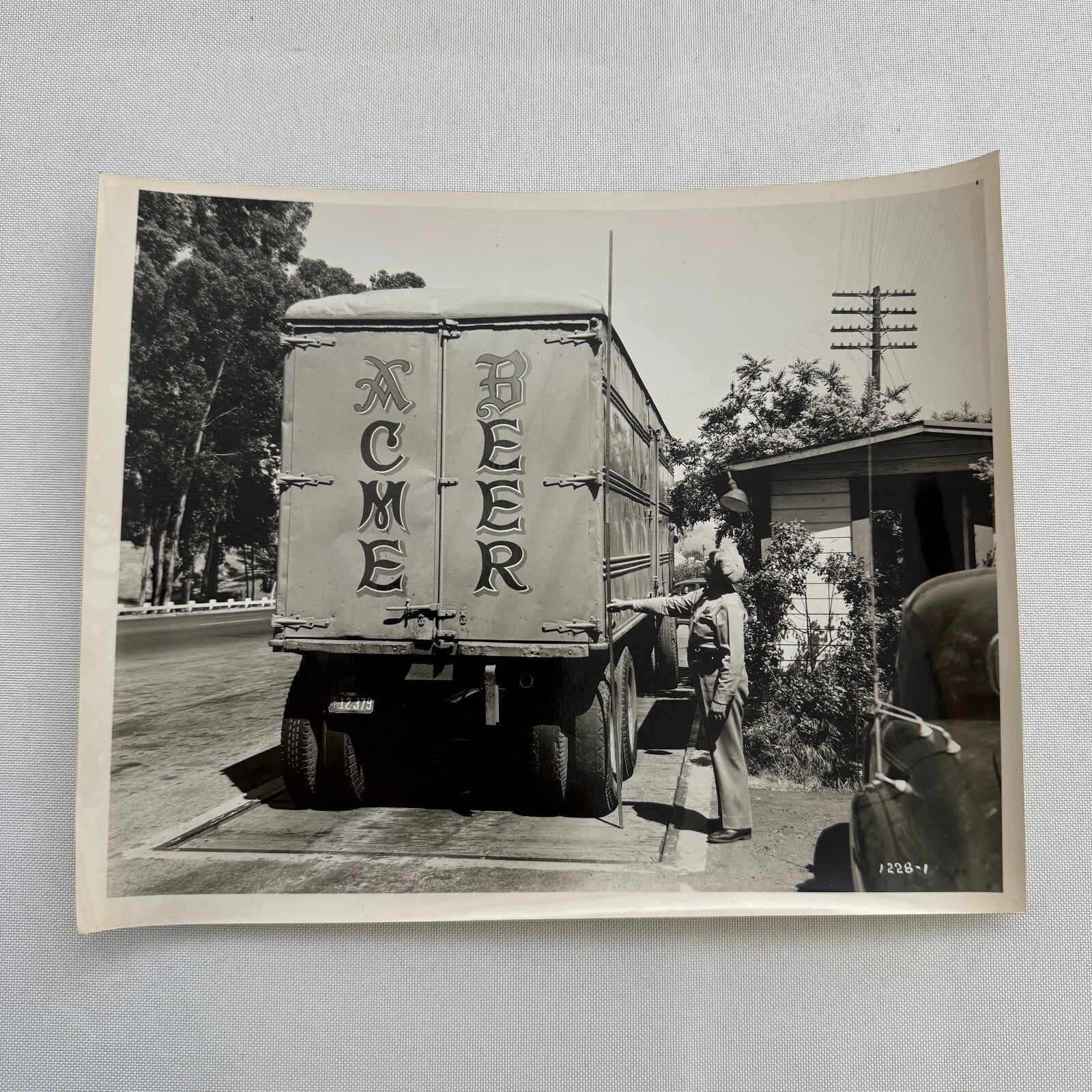 Acme Beer Delivery Truck Vintage Photo Photograph 1947 Print
