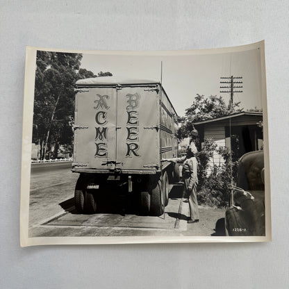 Acme Beer Delivery Truck Vintage Photo Photograph 1947 Print