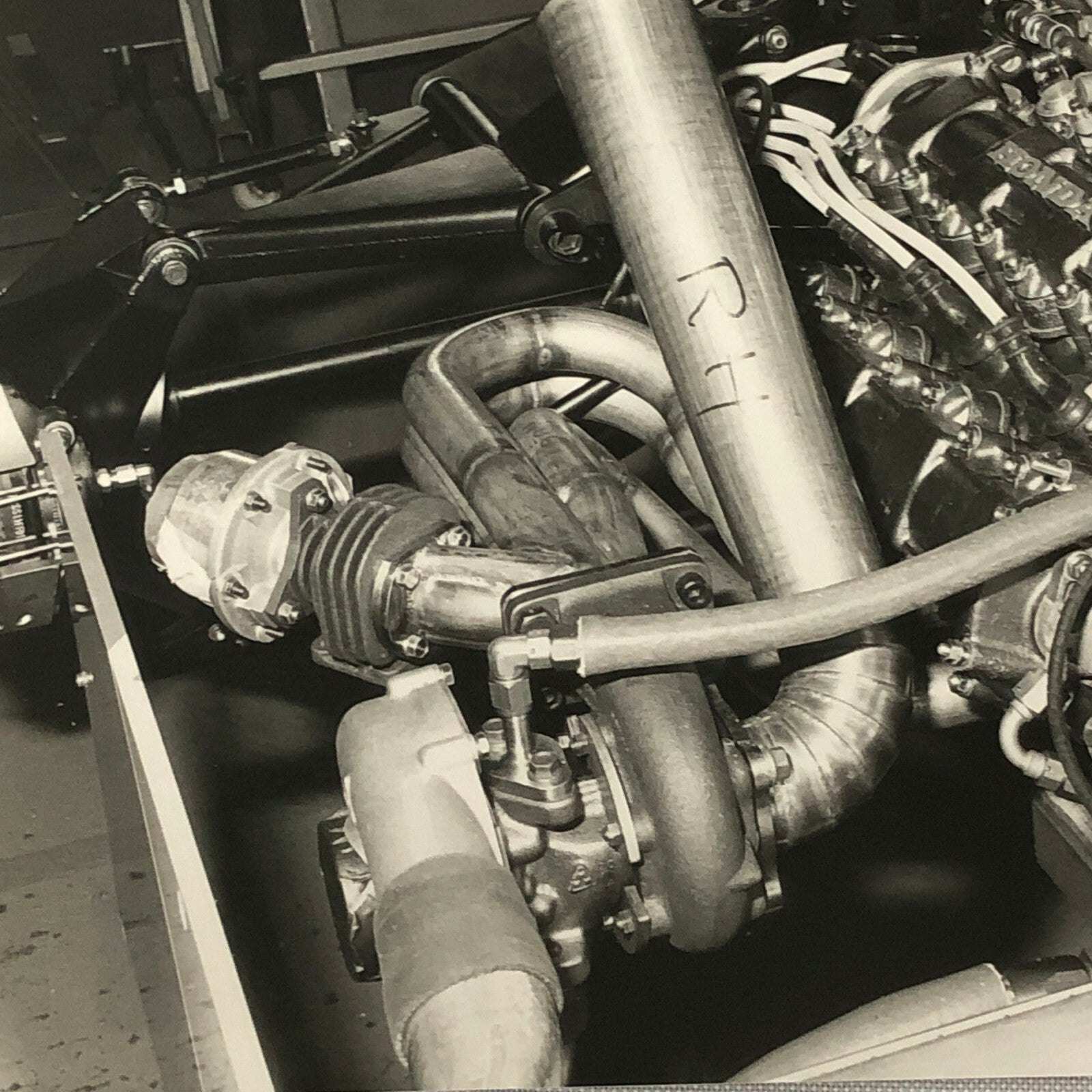 Vintage Honda Racing Car Engine Motor Photo Photograph 1982 Honda Spirit V6