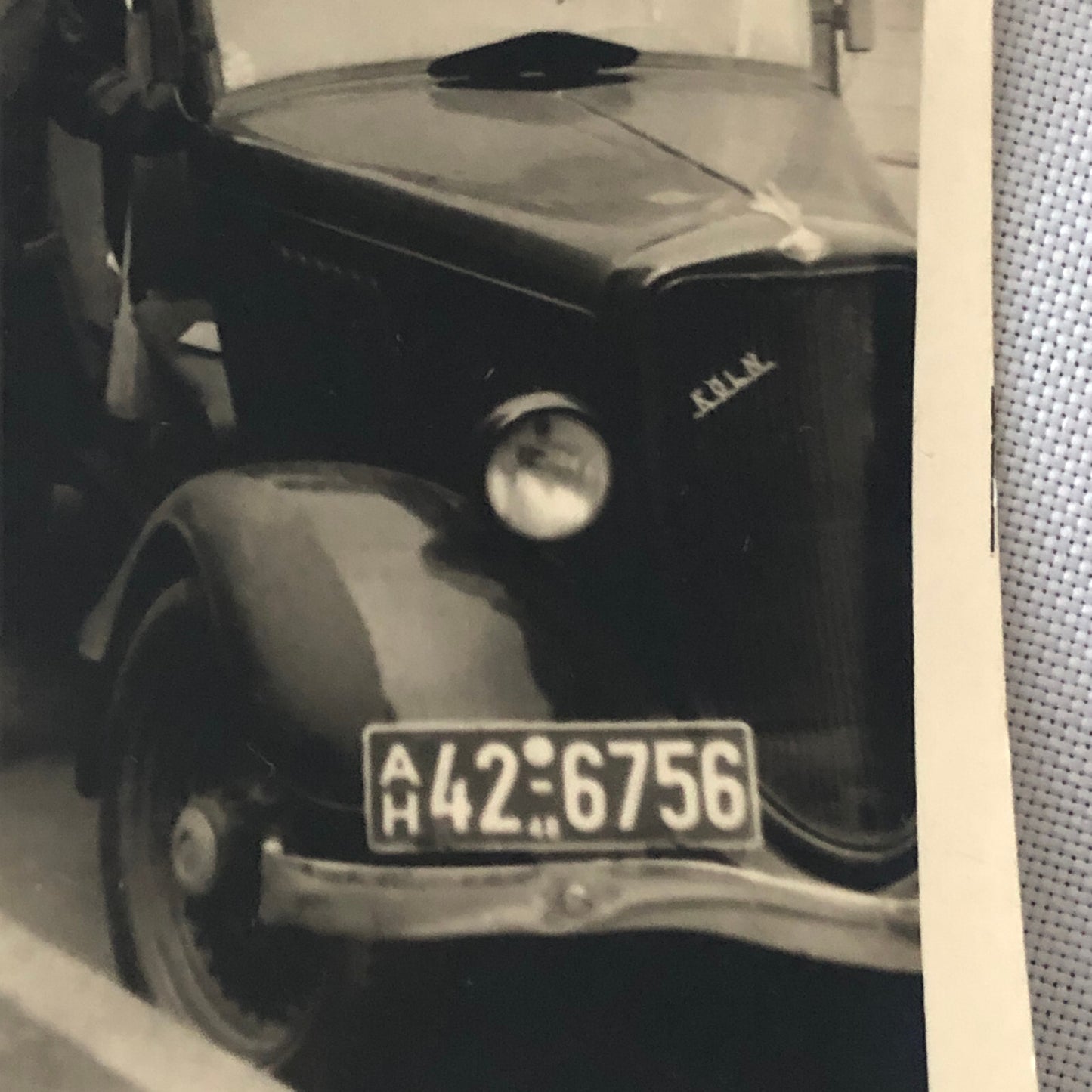 Vintage Photo Photograph Snapshot Man with Car Automobile Germany + AL22SM2