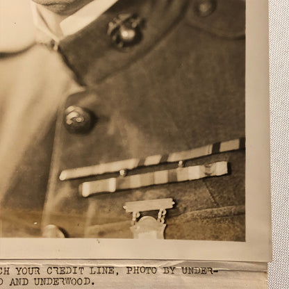 Press Photo Photograph US Marines General Charles H Lyman USMC 1933 Underwood