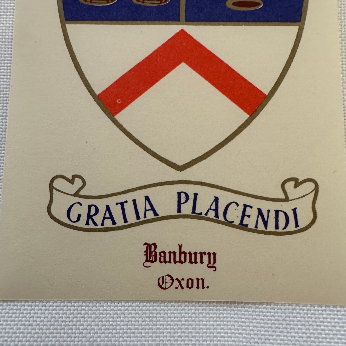 Vintage Whately Hall Hotel Banbury Oxon UK Luggage Label