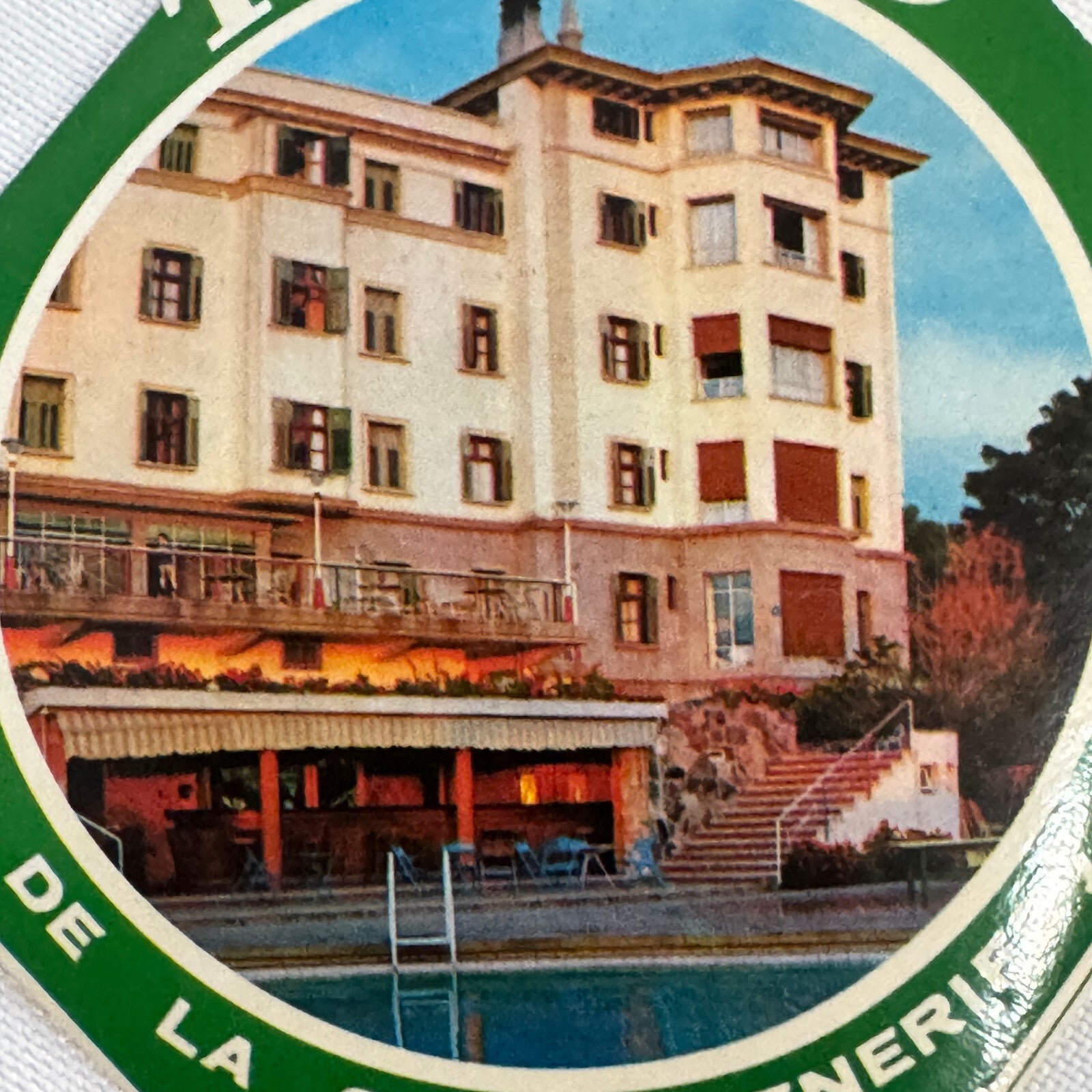 Vintage Travel Luggage Label Hotel Taoro Puerto de la Cruz Espana Spain Tenerife