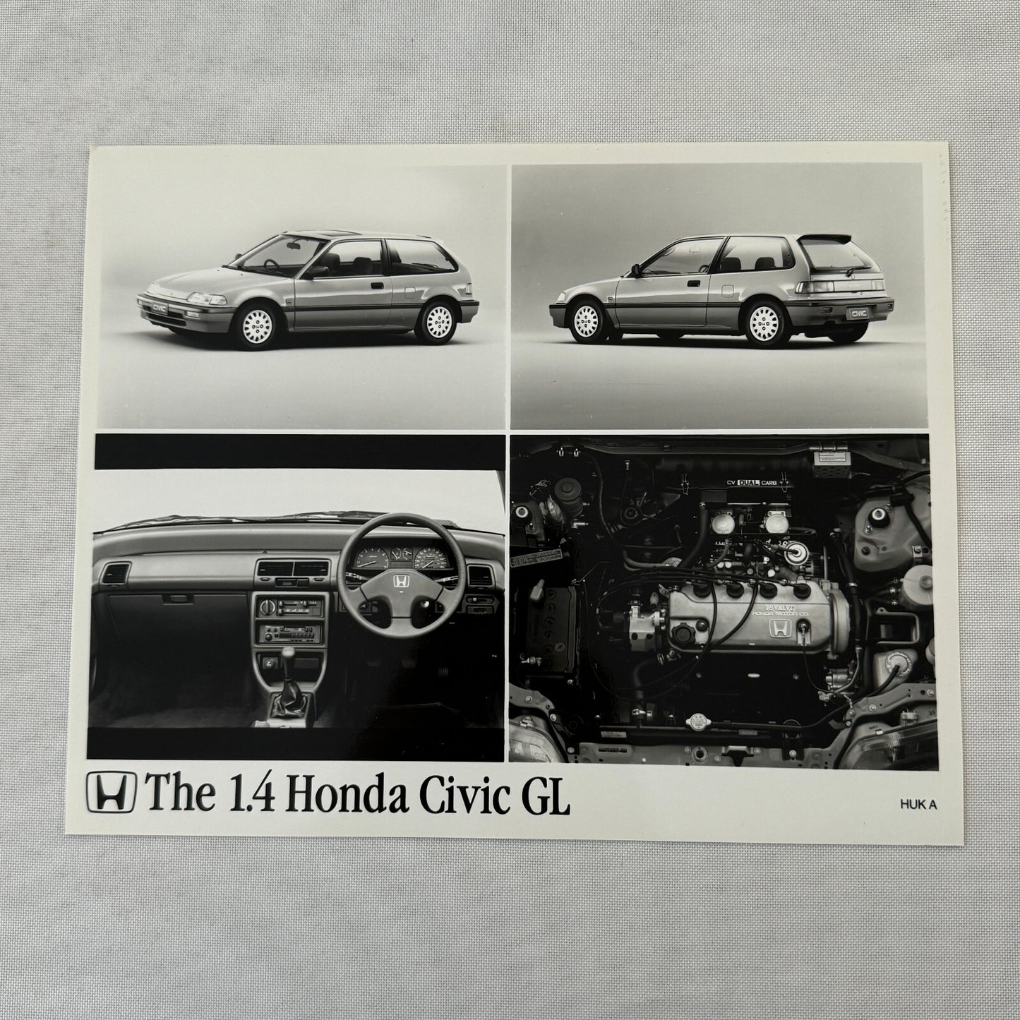 Honda Civic GL Hatchback Car Factory Press Photo Photograph European Market