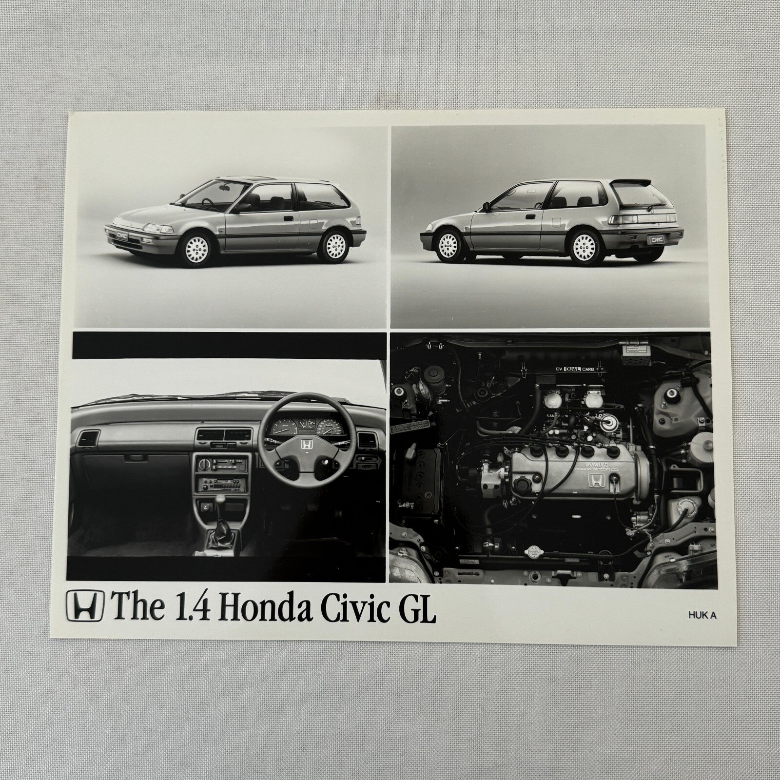Honda Civic GL Hatchback Car Factory Press Photo Photograph European Market