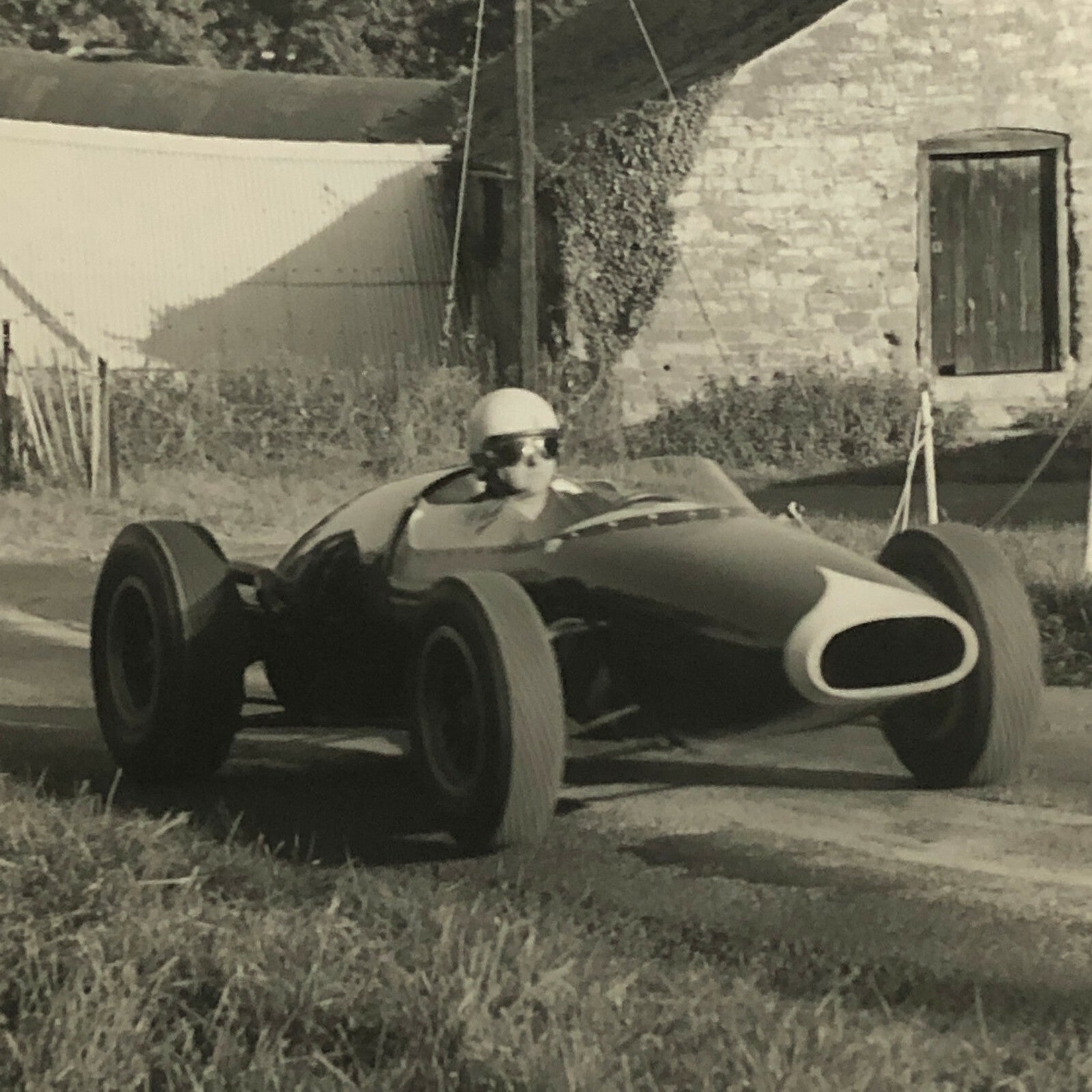 Vintage Racing Car Driver Photo Photograph Print 