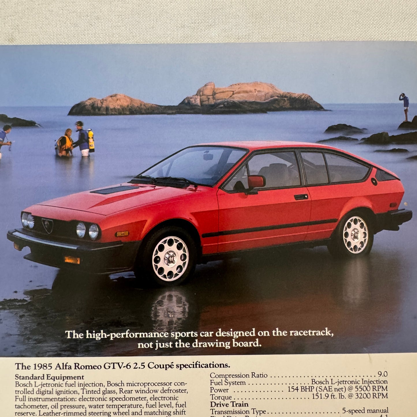 1985 Alfa Romeo Spider Veloce and GTV-6 2.5 Coupe Sales Sheet Brochure GTV 6