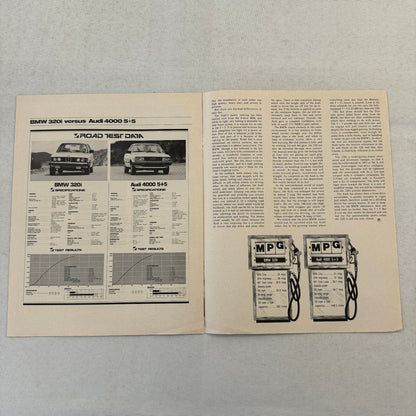 1981 Audi 4000 Car Sales Brochure Road Test Delorean BMW 320i Motor Trend