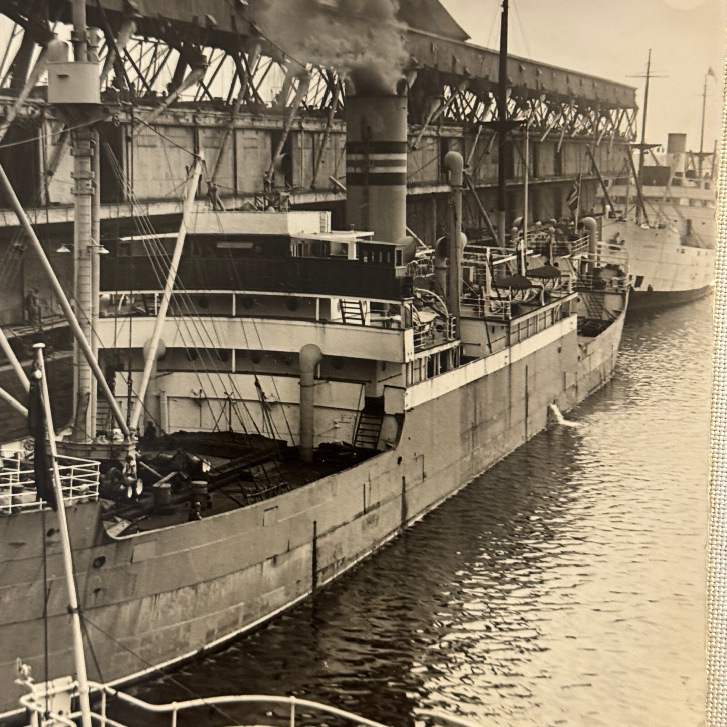 Vintage Ship Boat Photo Photograph Print Steamer Idefjord Montreal June 1931