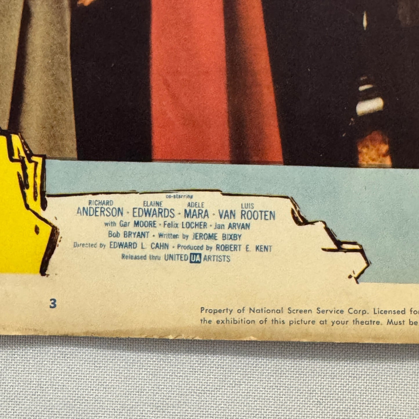 Vintage Horror Movie Lobby Card Poster 1958 The Curse of the Faceless Man