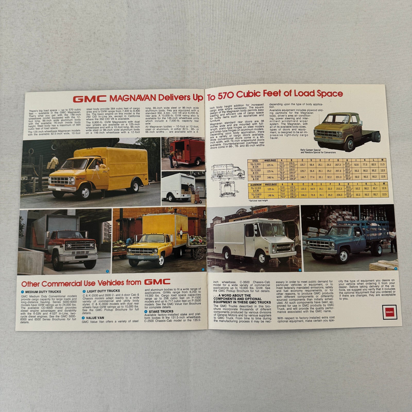 1978 GMC Van Truck Sales Brochure Catalog Vandura Magnavan Gypsy Gaucho Vintage