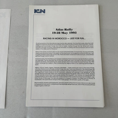 Rothmans Mitsubishi Pajero Rally Rallye Racing Press Kit 1993 Atlas Rally Photo