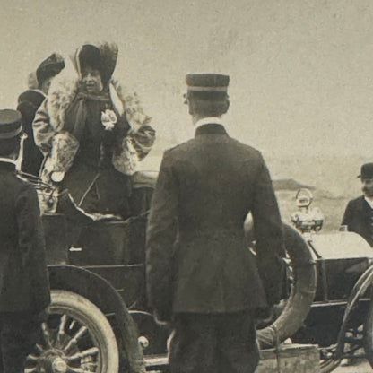 Antique Car Automobile Women Italian Real Photo Postcard RPPC Photograph