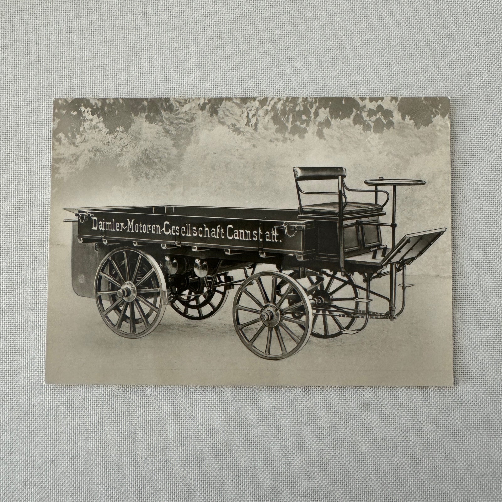 1896 Daimler Truck Mercedes Benz Factory Photo Postcard Post Card