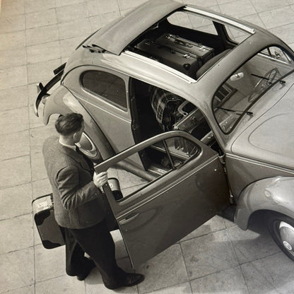 Vintage Volkswagen Beetle Convertible Car Photo Photograph Print VW