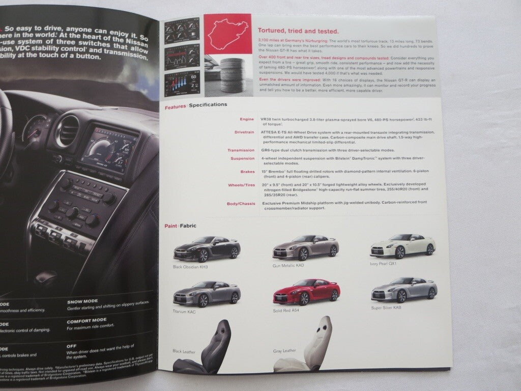 2009 Nissan GT-R Poster Sales Brochure Catalog Advertising Supercar