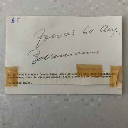 Vintage Car Racing Photo Photograph Denny Hulme Dick Attwood Alan Rees 