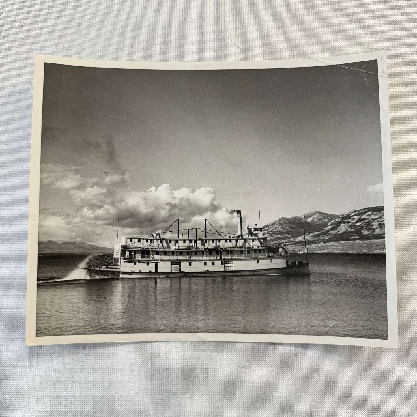 Vintage Canadian Pacific Railway Photograph Sternwheeler Klondike Ship 1954