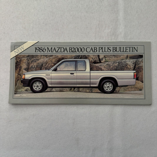 1986 Mazda B2000 Cab Plus Brochure Catalog Vintage