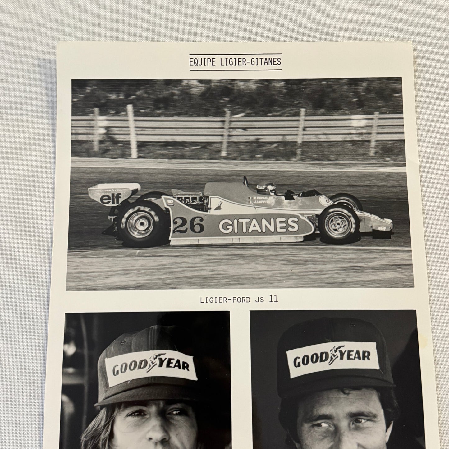 Ligier Gitanes Racing Team Press Photo Ford Jacques Laffite Patrick Depailler