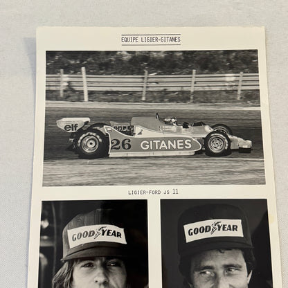 Ligier Gitanes Racing Team Press Photo Ford Jacques Laffite Patrick Depailler