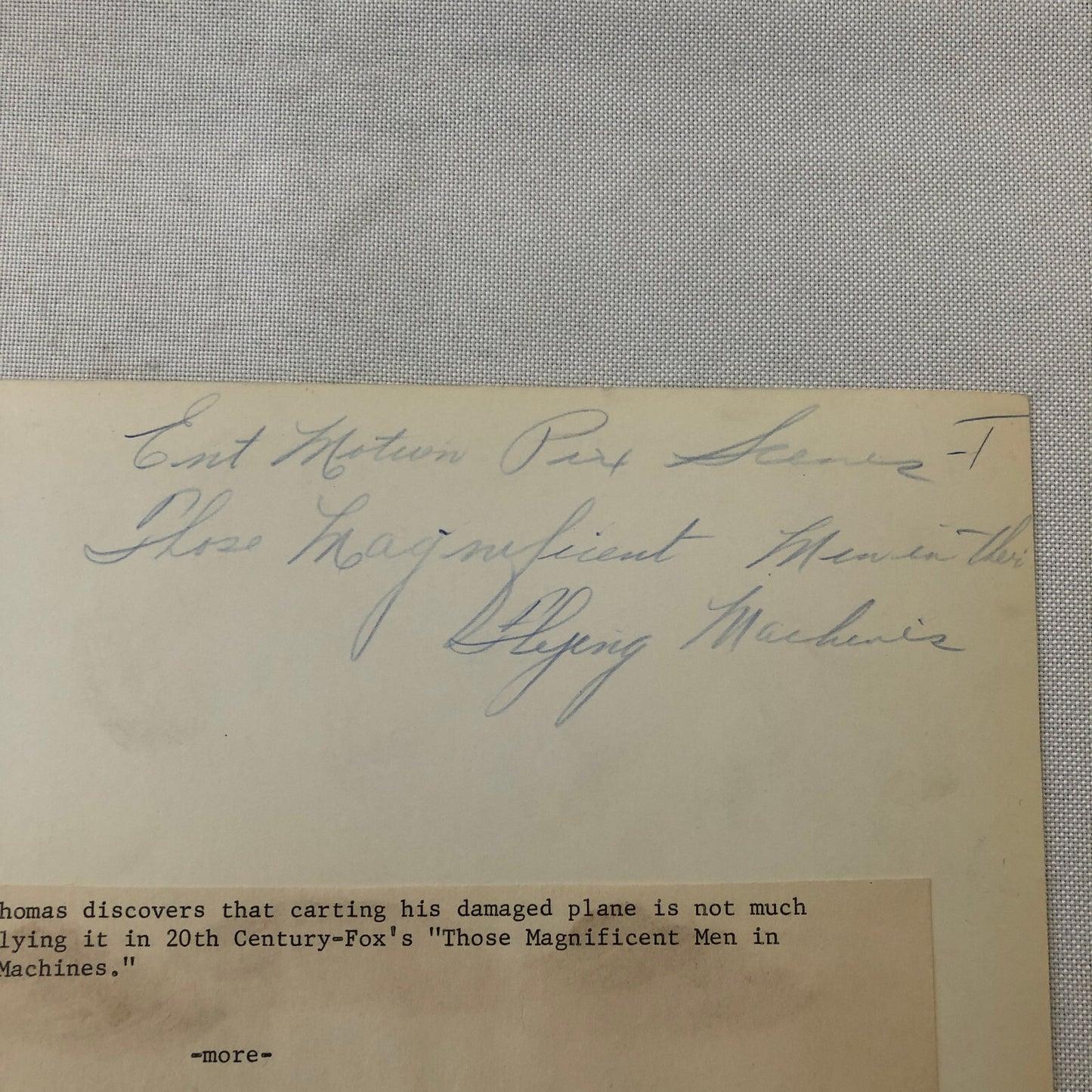 Vintage Movie Photo Photograph Those Magnificent Men in Their Flying Machines