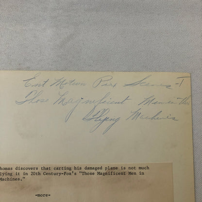 Vintage Movie Photo Photograph Those Magnificent Men in Their Flying Machines