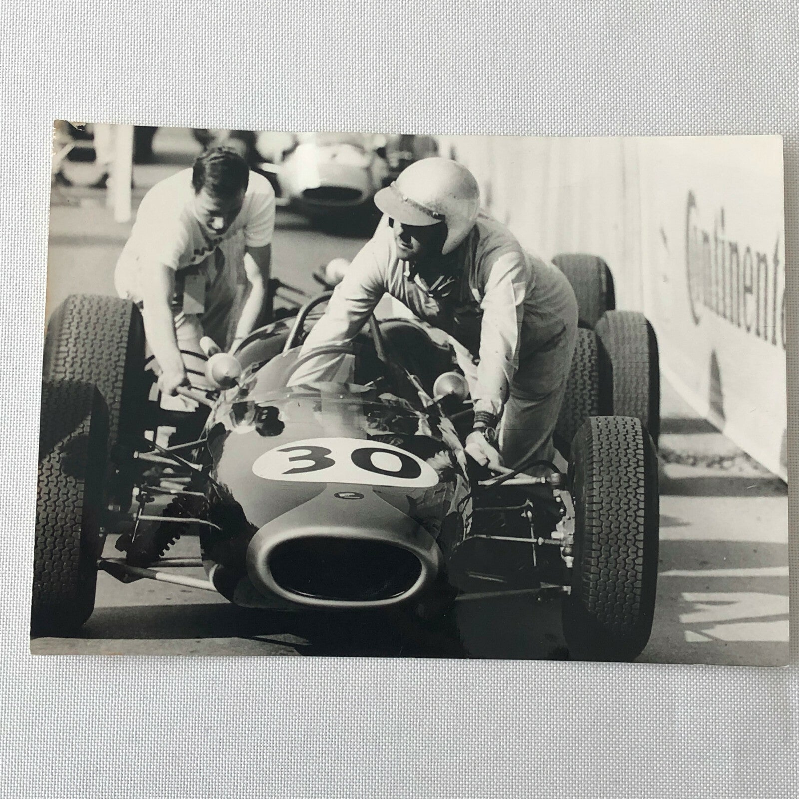 Vintage Jack Brabham Grand Prix Racing Car Driver Photo Photograph 