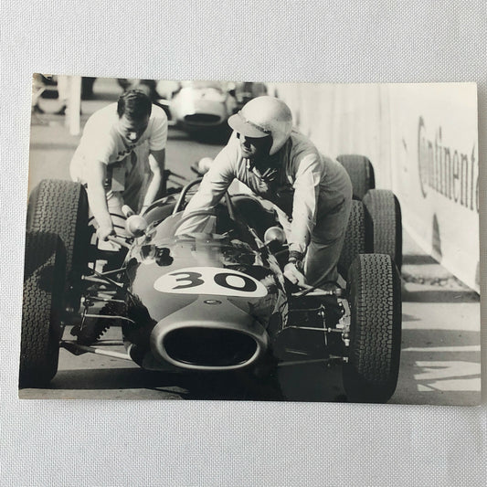Vintage Jack Brabham Grand Prix Racing Car Driver Photo Photograph 