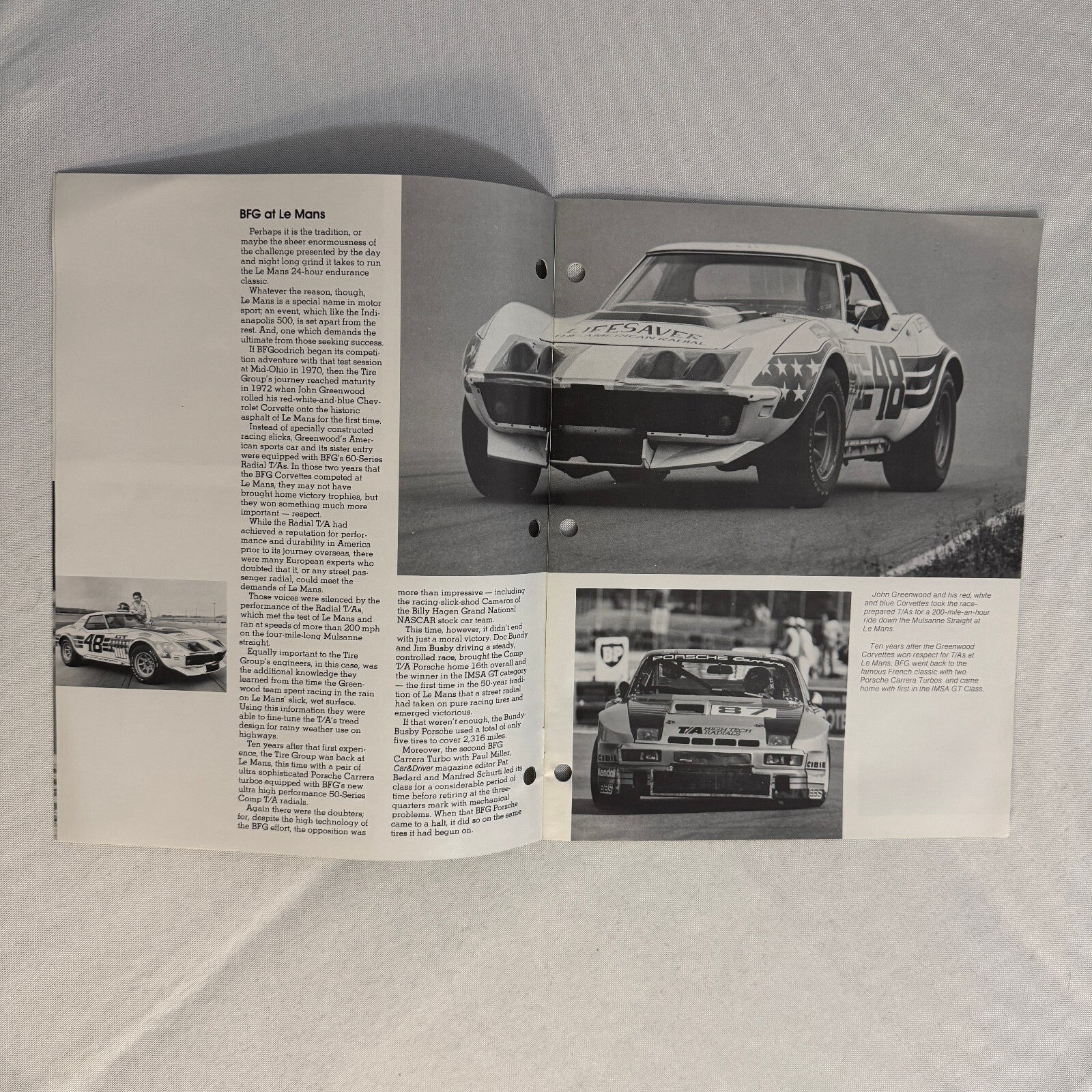 BF Goodrich Tire RACING Sales Brochure Catalog Baja 1000 IMSA LeMans Rally