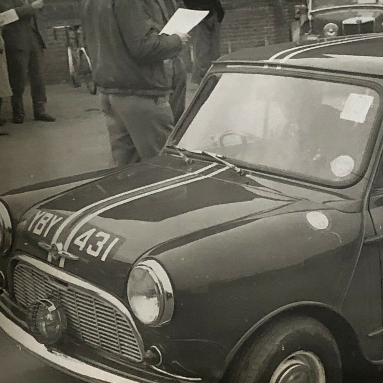 Vintage MINI Racing Car Photo Photograph Print - Rally Rallye Car ? 