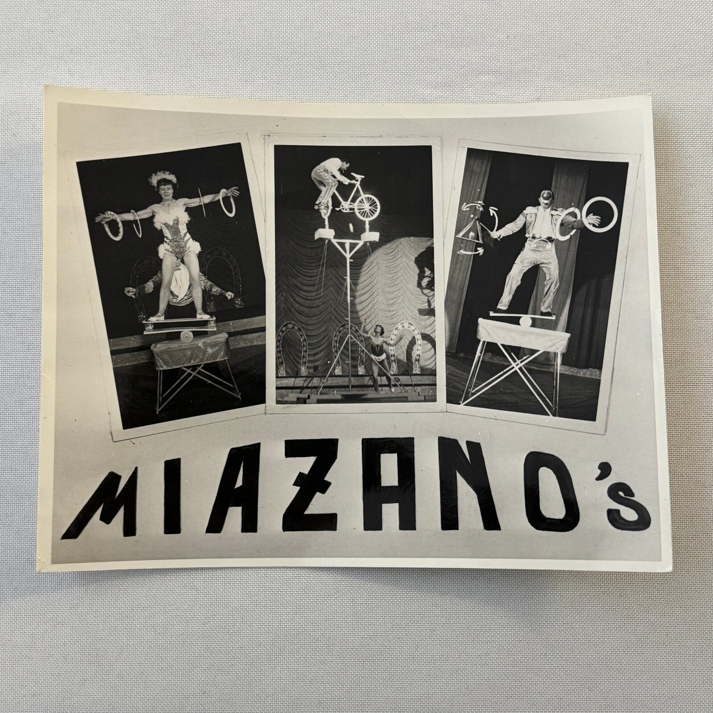 Vintage Circus Acrobat Juggling Performer Photo Photograph Miazanos