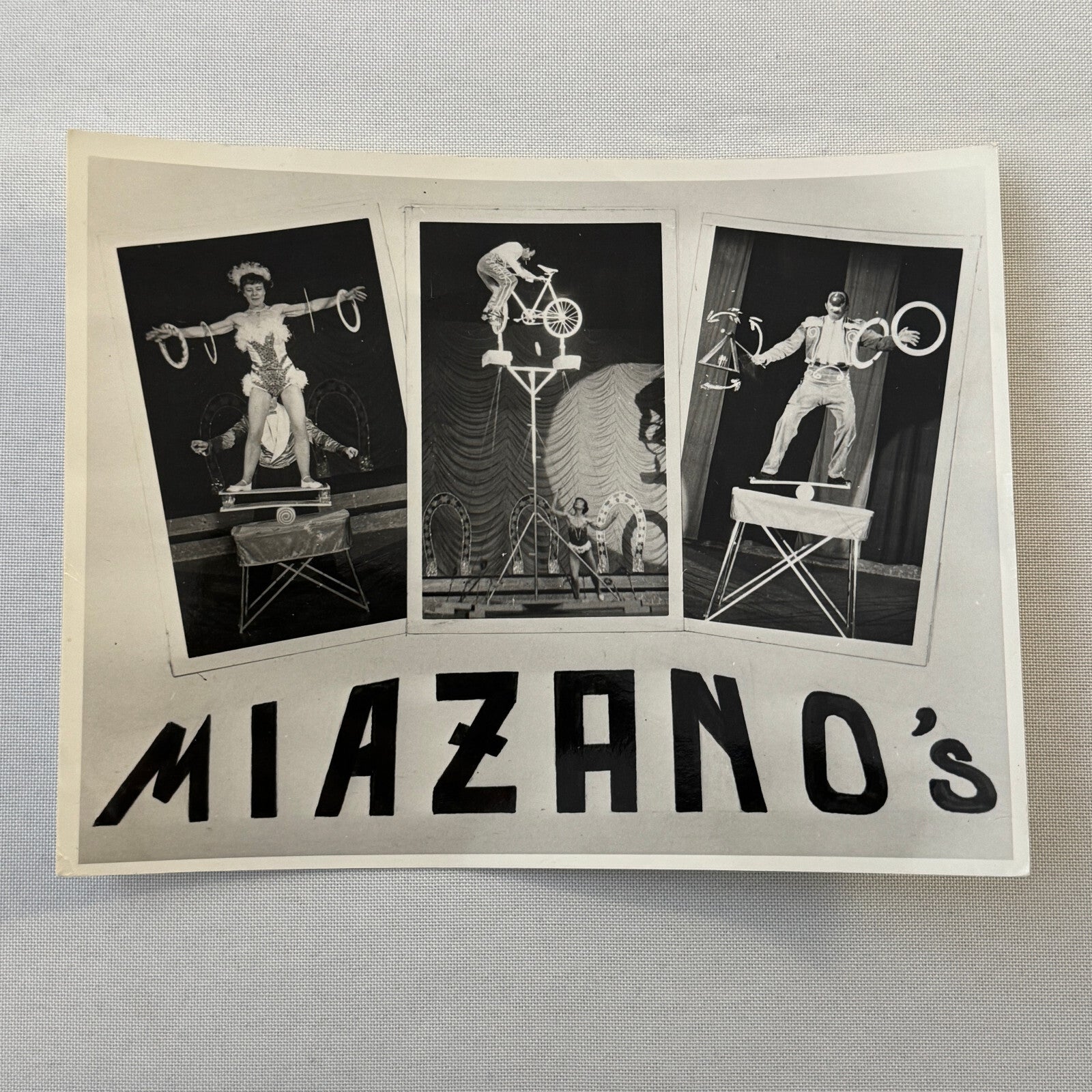 Vintage Circus Acrobat Juggling Performer Photo Photograph Miazanos