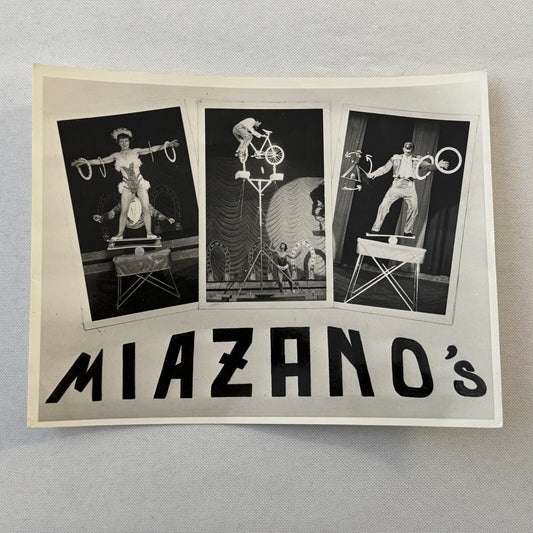 Vintage Circus Acrobat Juggling Performer Photo Photograph Miazanos