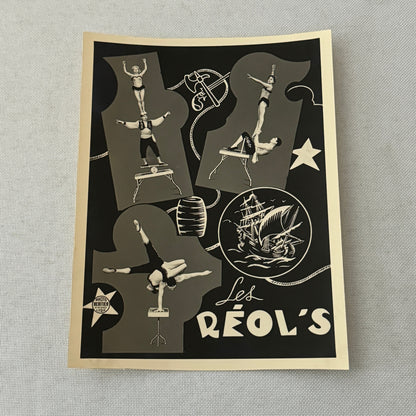 Vintage Circus Acrobat Balancing Act Photo Photograph Les Reols