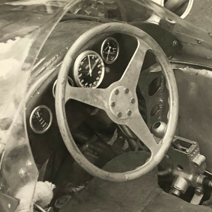 Vintage Racing Car Interior Photo Photograph Print 
